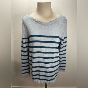 Talbots Women’s Striped Scoop Neck Pullover Sweater - Size Large Petite